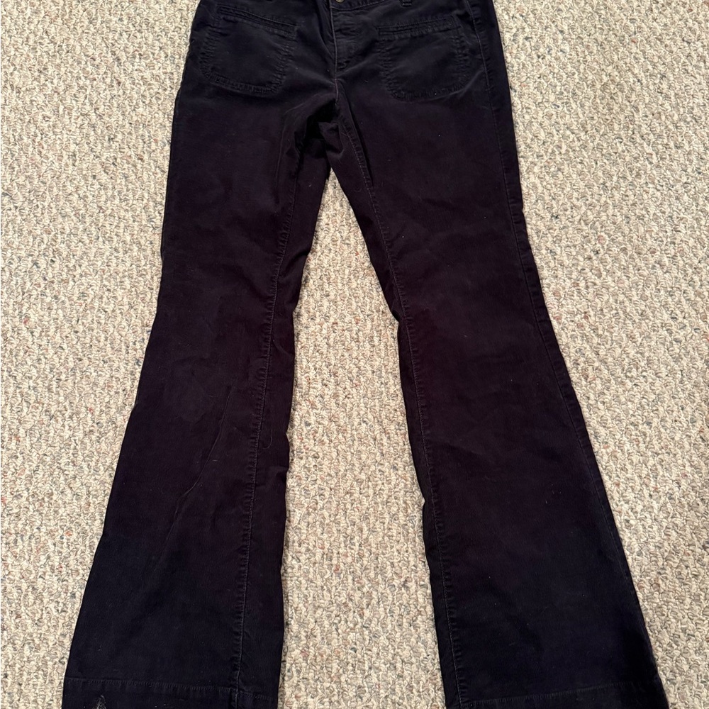 LOFT Modern Flare Pants in Black